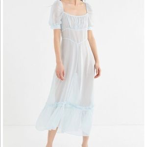 UO Salem Sheer Puff Sleeve Maxi